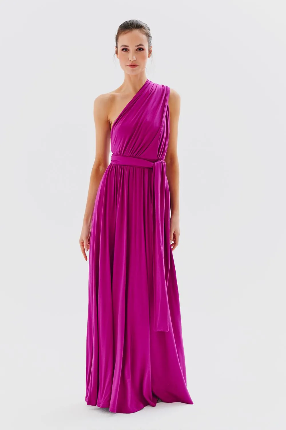 Magenta Love infinity maxi dress