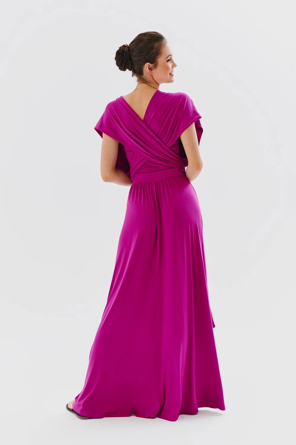 Magenta Love infinity maxi dress