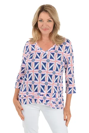 Maritime Motif Criss Cross Tunic