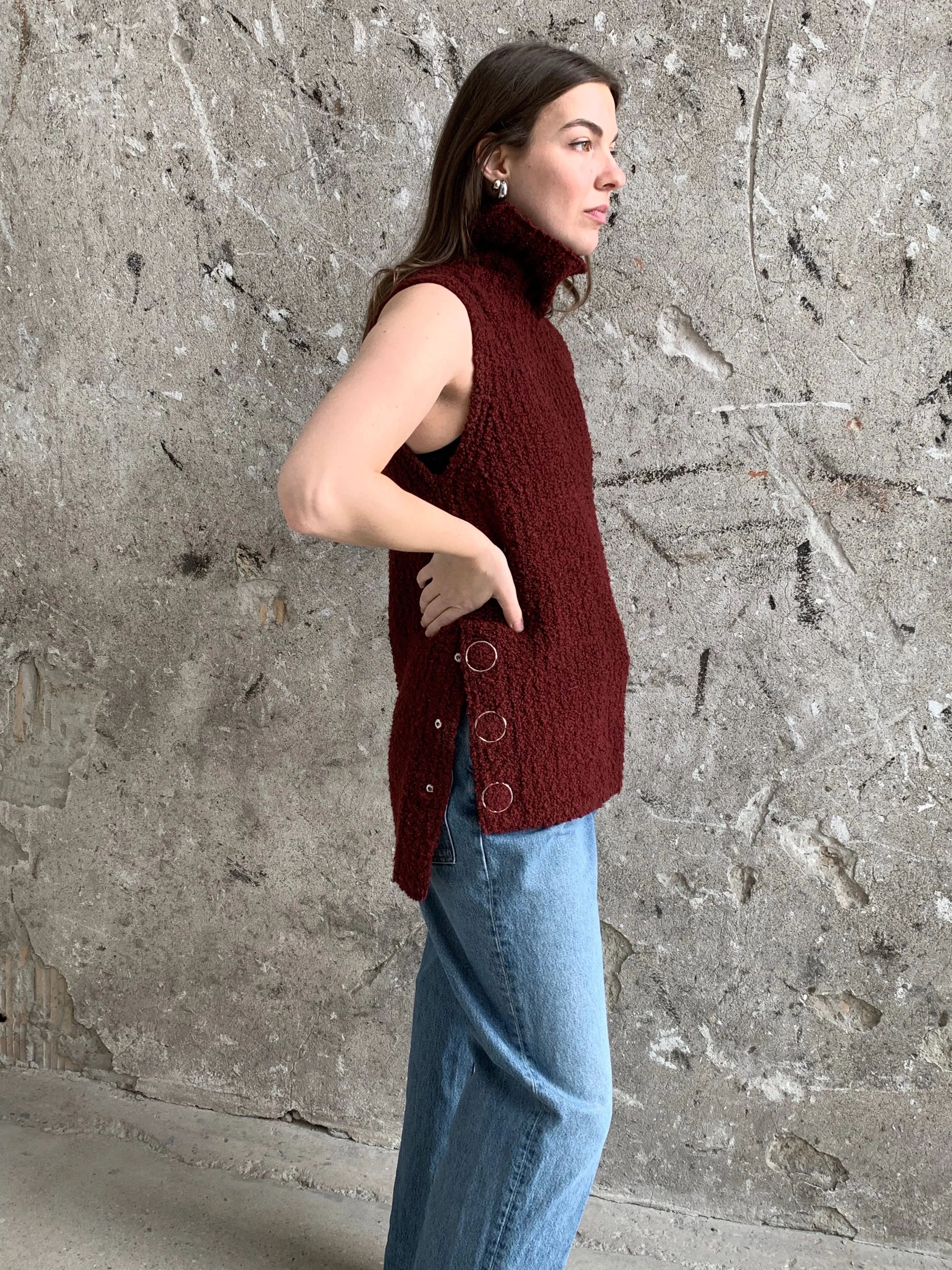 maroon tunic sweater