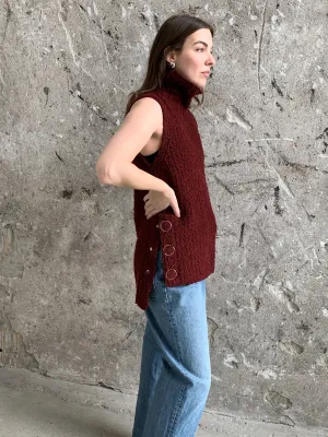 maroon tunic sweater
