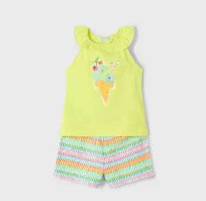Mayoral Girl Ice Cream Short Set
