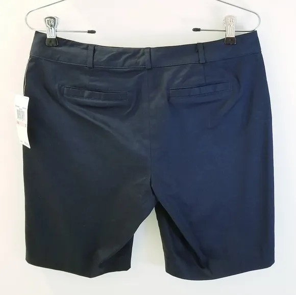 MICHAEL Michael Kors Navy Blue Signature Zipper Short 2 NWT