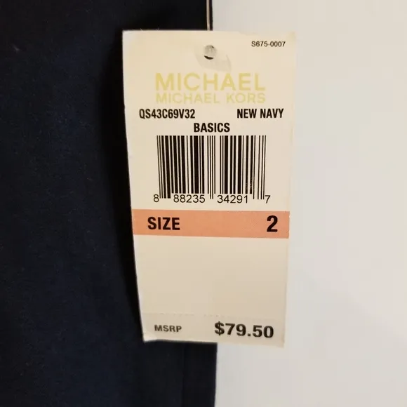 MICHAEL Michael Kors Navy Blue Signature Zipper Short 2 NWT