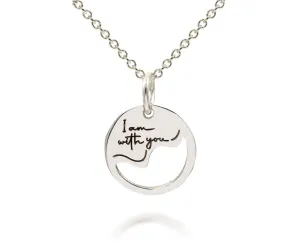 Mini I am With You Daily Affirmation Silver Necklace