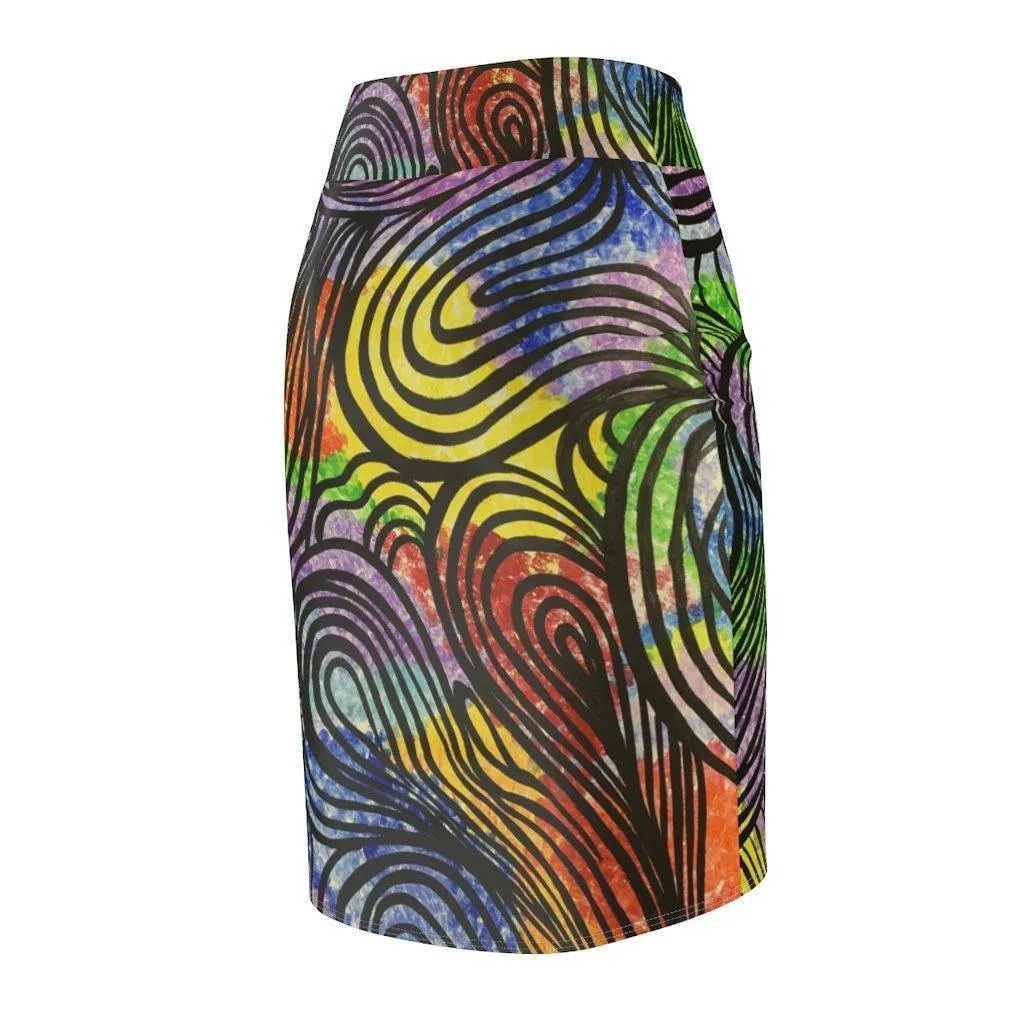 Moon's Wall Pencil Skirt