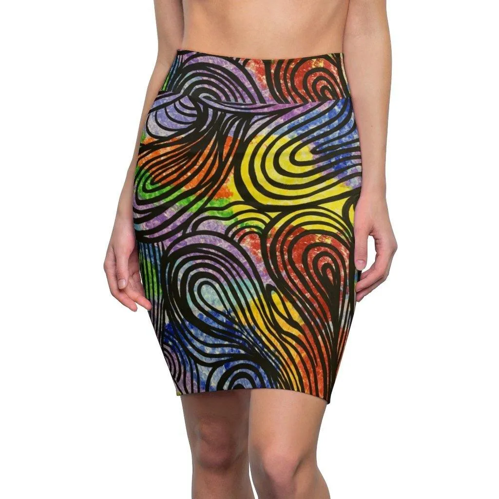 Moon's Wall Pencil Skirt