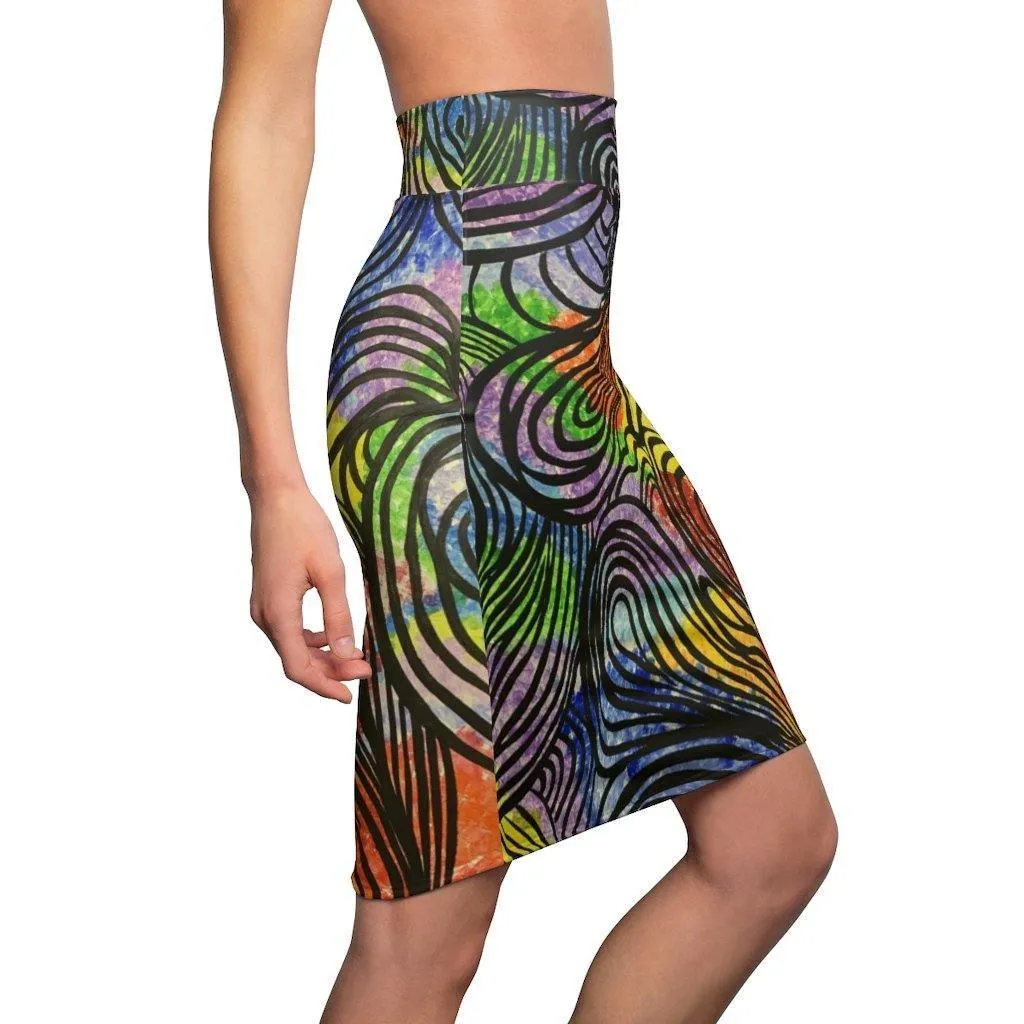 Moon's Wall Pencil Skirt