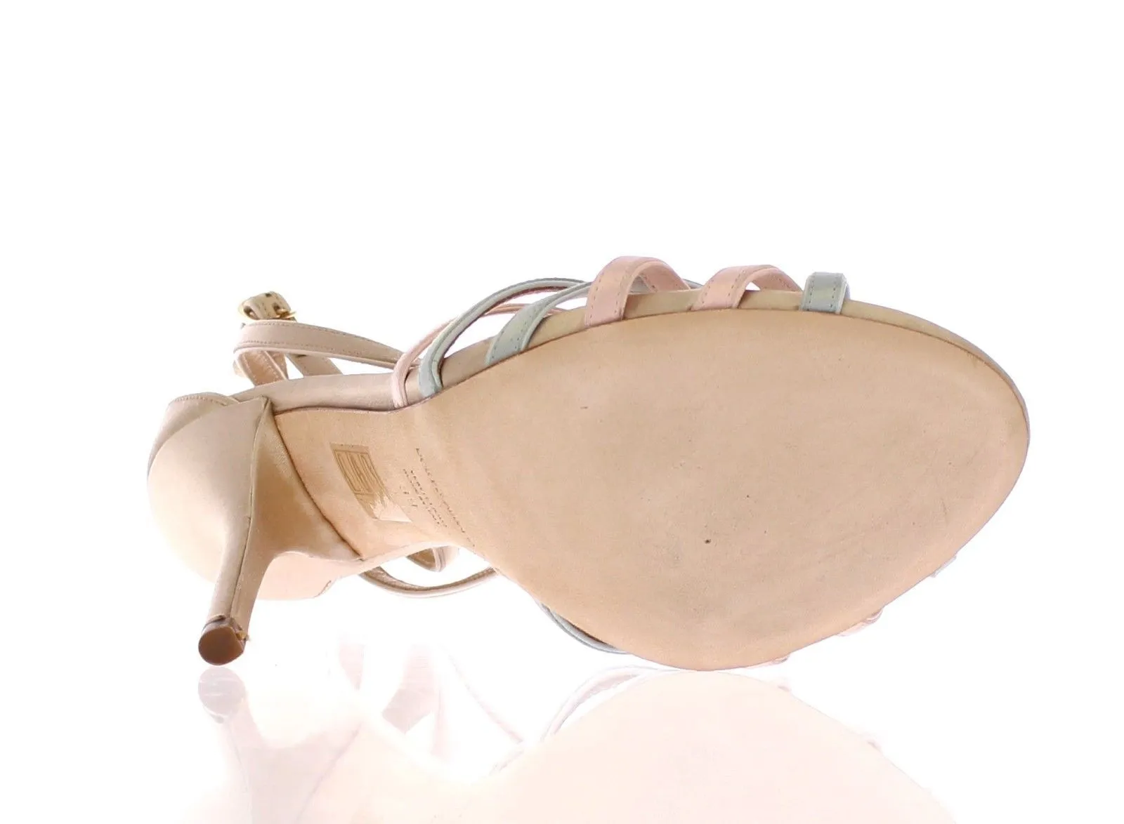 Multicolor Silk Leather Strappy Shoes