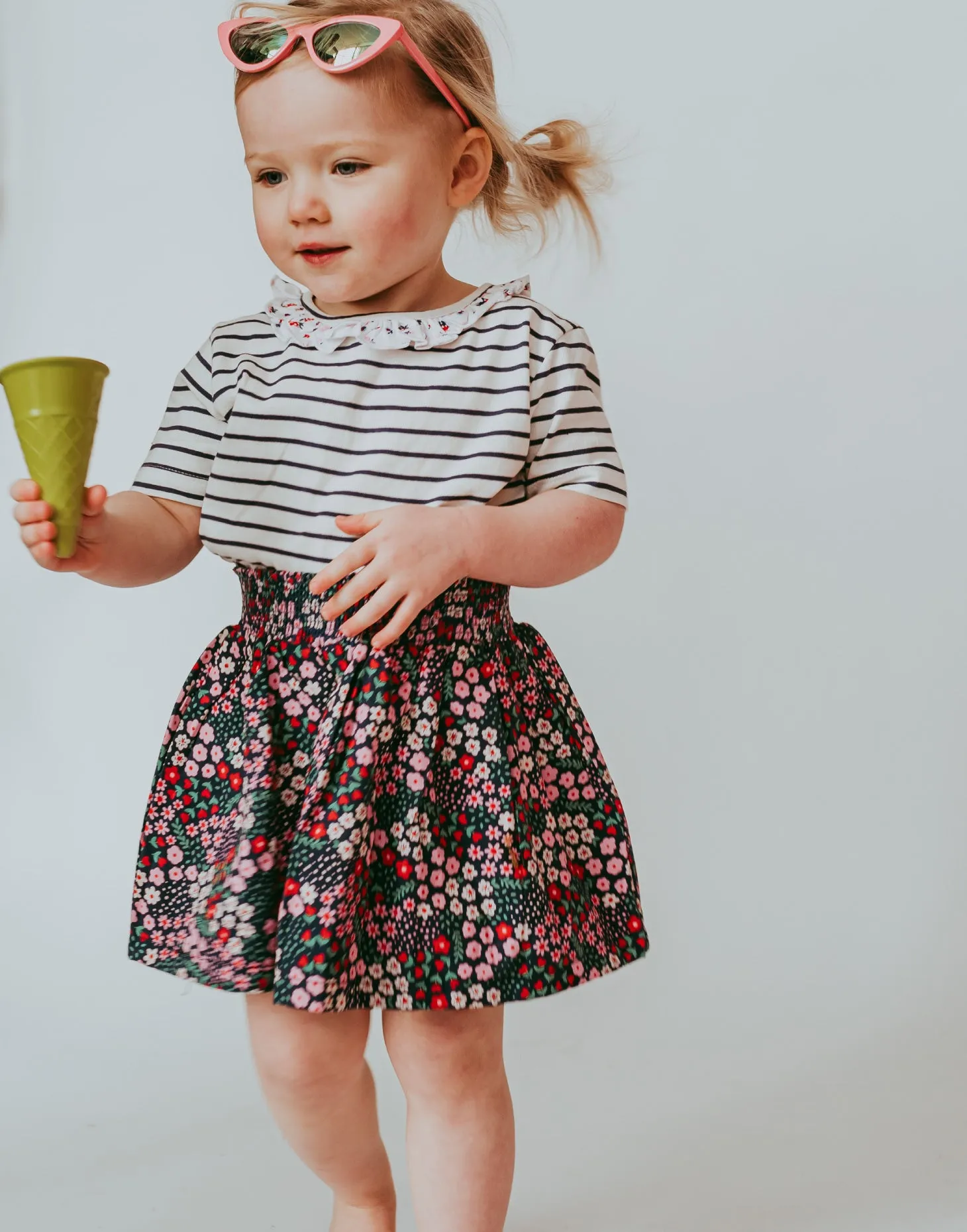 Multicoloured Floral Print Skirt