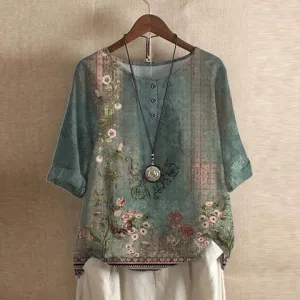 Noemi | Vintage Floral Blouse