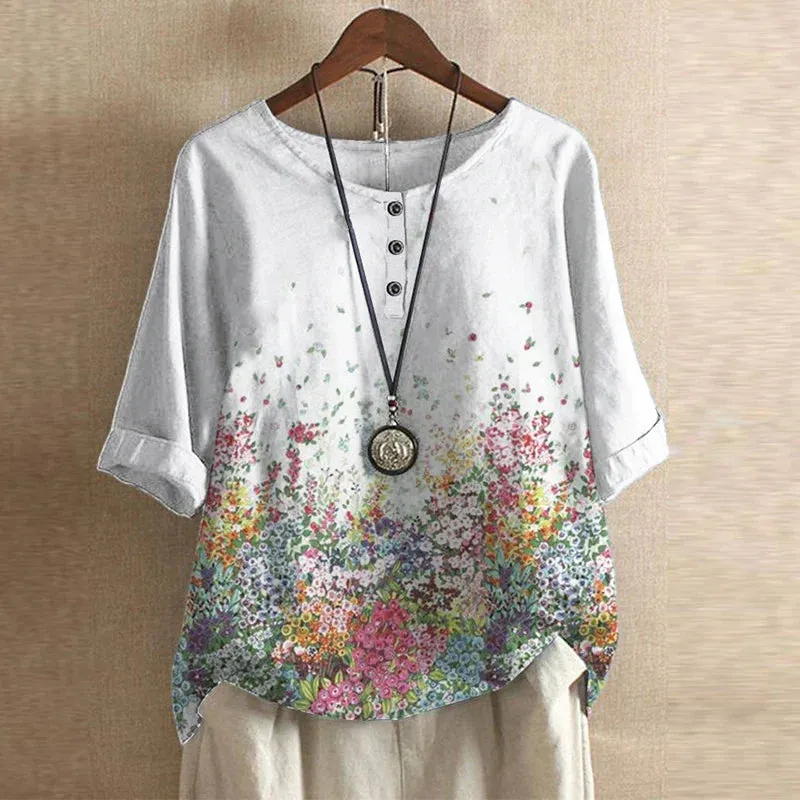 Noemi | Vintage Floral Blouse