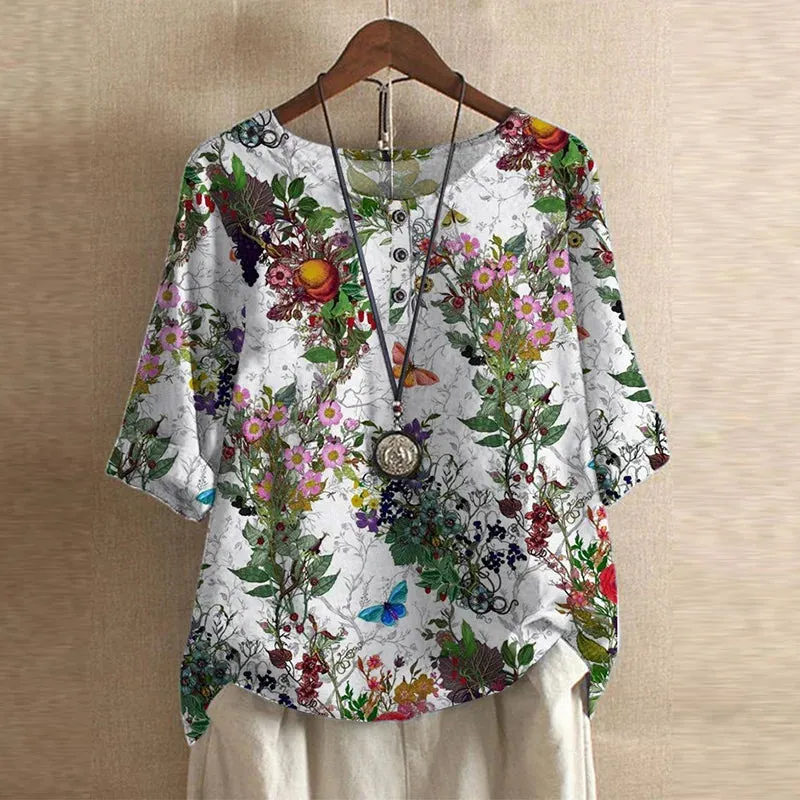 Noemi | Vintage Floral Blouse