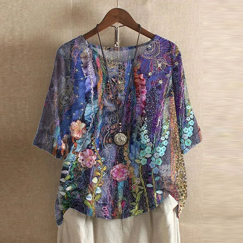 Noemi | Vintage Floral Blouse