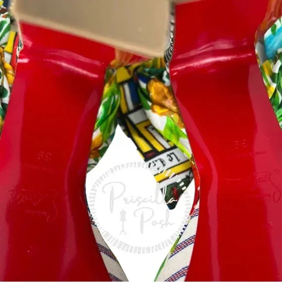 NWB Christian Louboutin Sandale du Désert Alta Sandals 130 Platform Open Toe 39