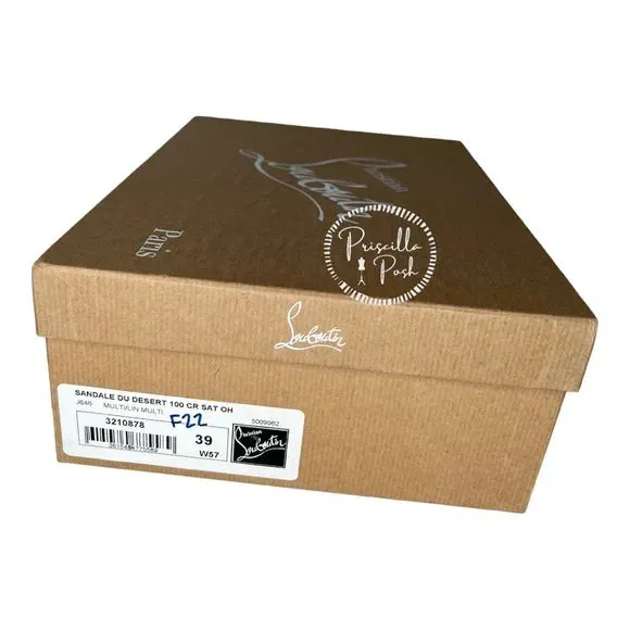 NWB Christian Louboutin Sandale du Désert Alta Sandals 130 Platform Open Toe 39