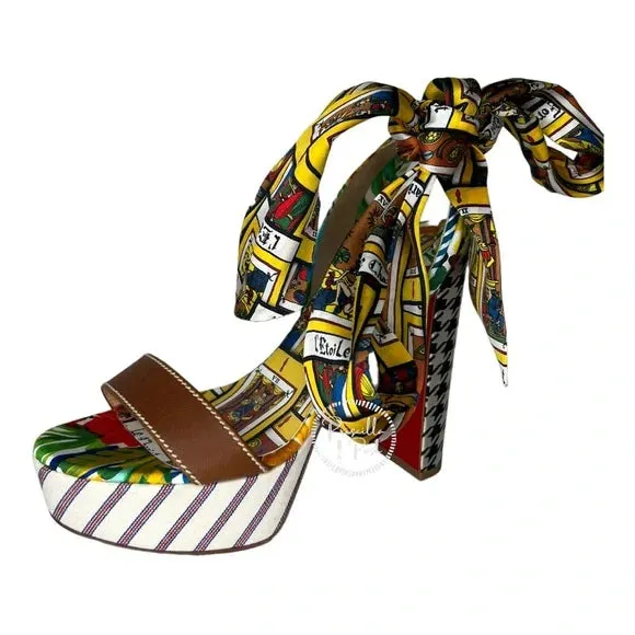 NWB Christian Louboutin Sandale du Désert Alta Sandals 130 Platform Open Toe 39