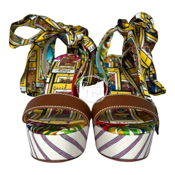 NWB Christian Louboutin Sandale du Désert Alta Sandals 130 Platform Open Toe 39