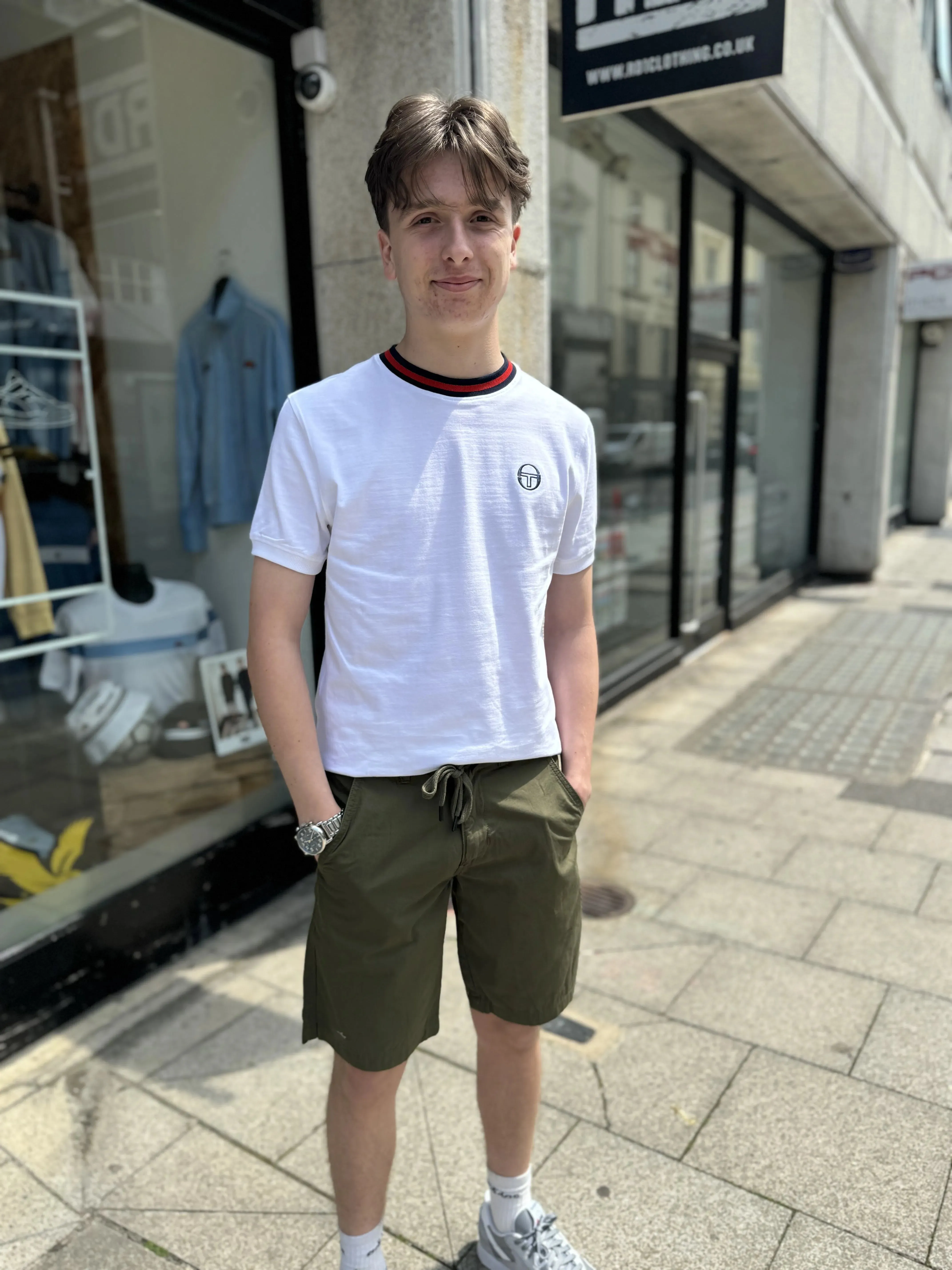 Only & Sons Elastic Waist Chino Jogger Sweat Short Olive