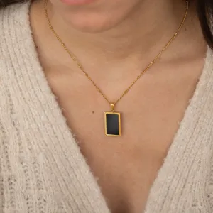 Onyx Rectangle Necklace