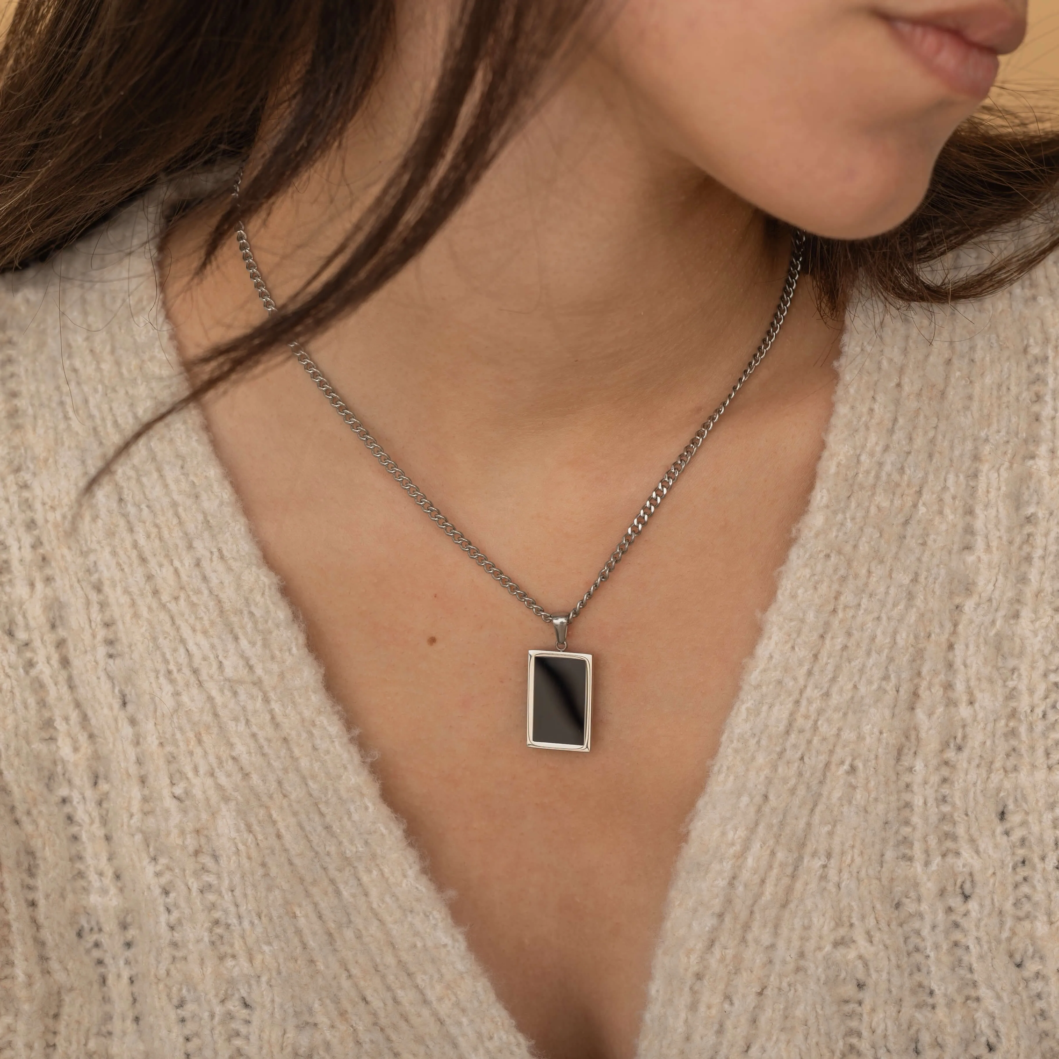 Onyx Rectangle Necklace