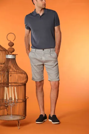 Osaka 1-Pinces men's chino bermuda shorts in linen-cotton twill carrot fit