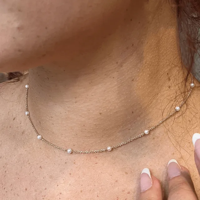 Pearl Station Necklace