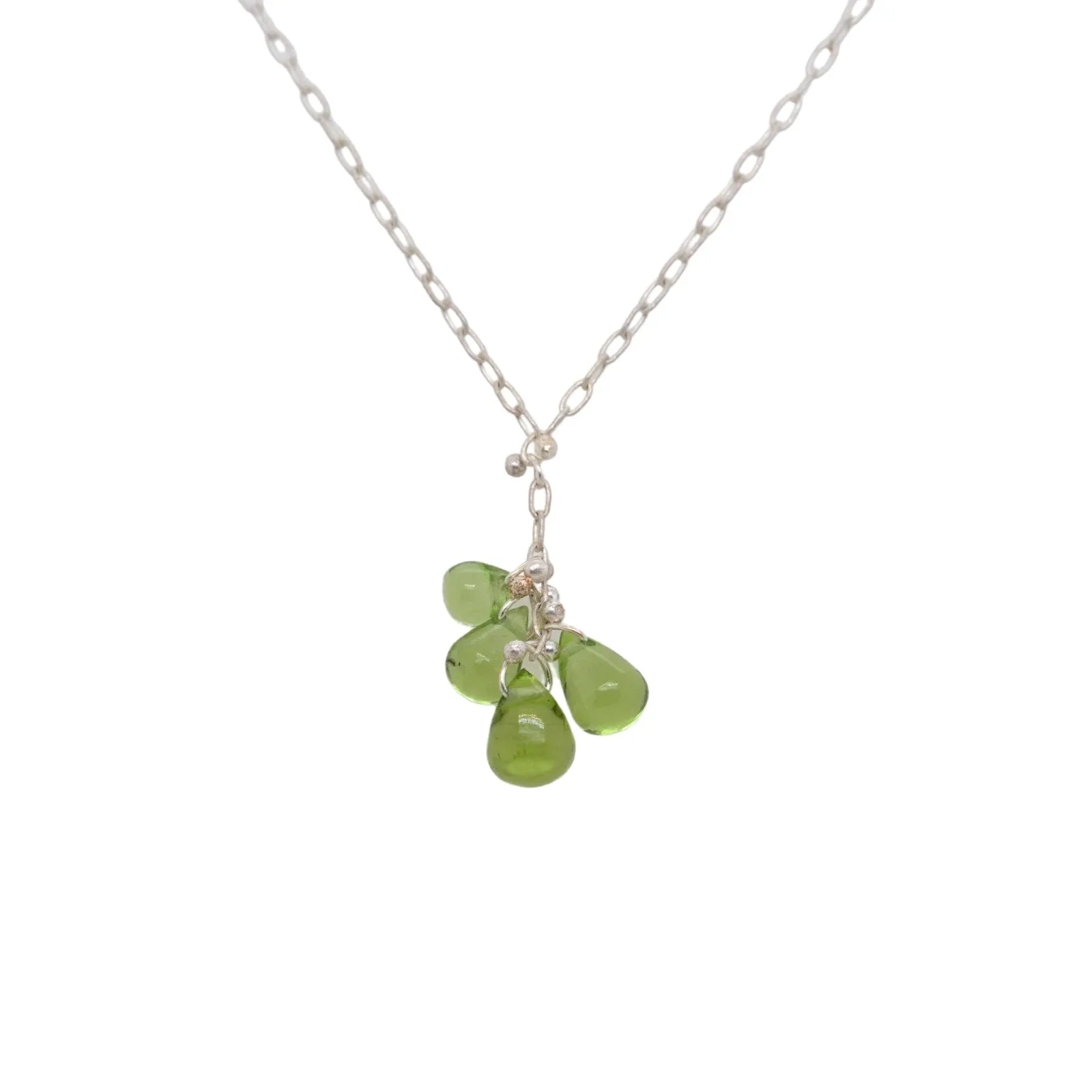 Peridot Cluster Necklace