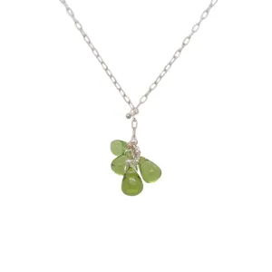 Peridot Cluster Necklace