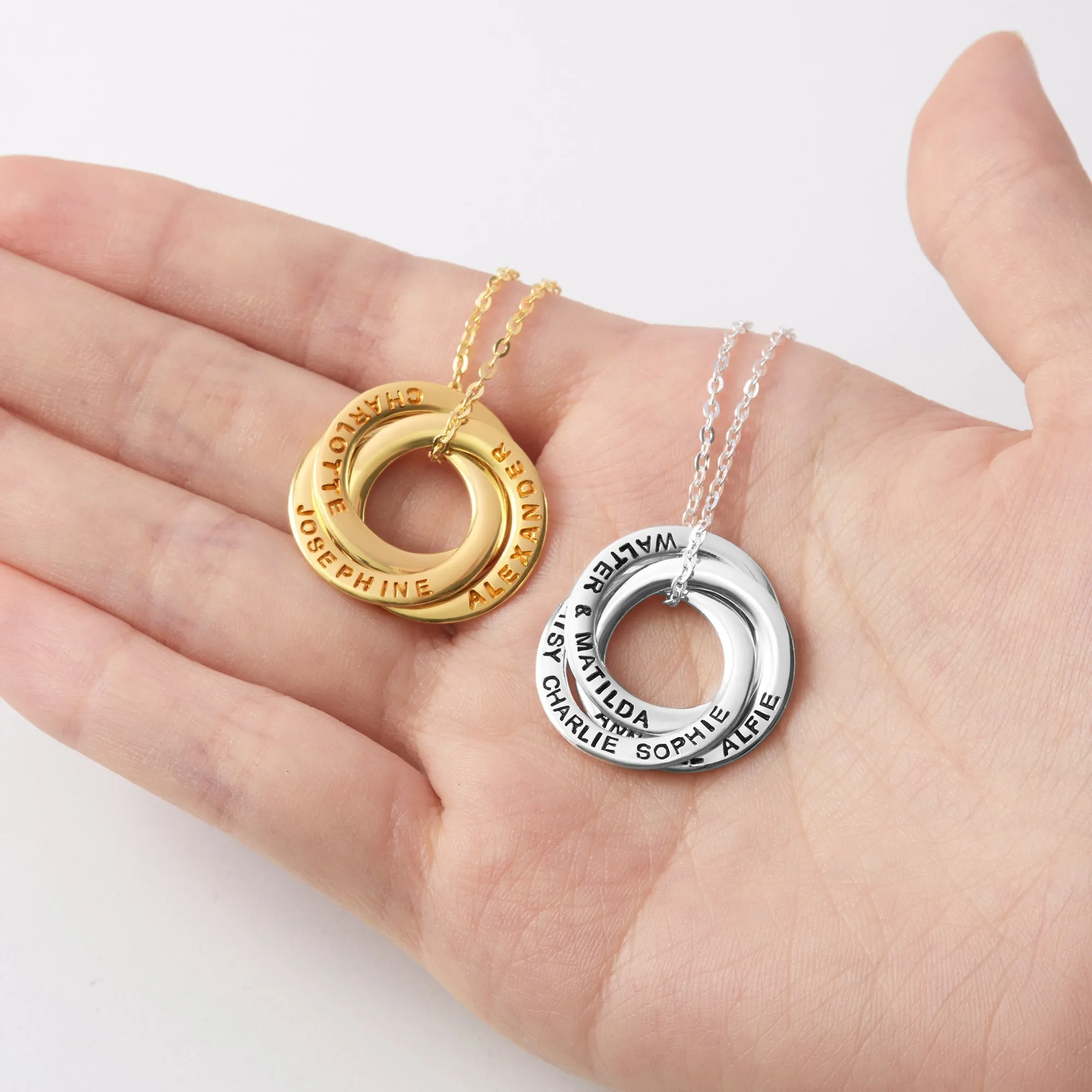personalised childrens silver necklaces