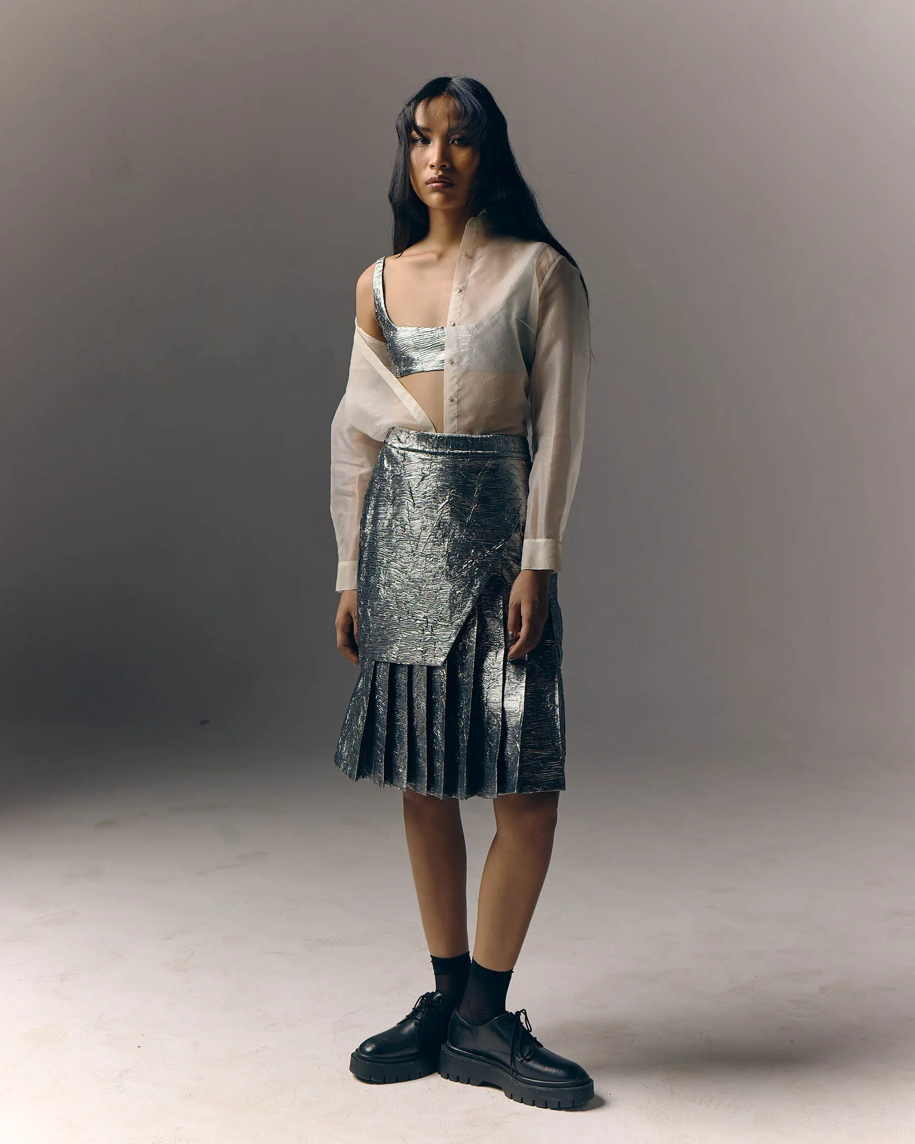 Pleated Koin Skirt