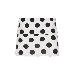 Polka dot A line contrast mini skirt