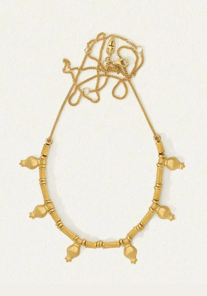 Pomegranate Statement Necklace - Gold