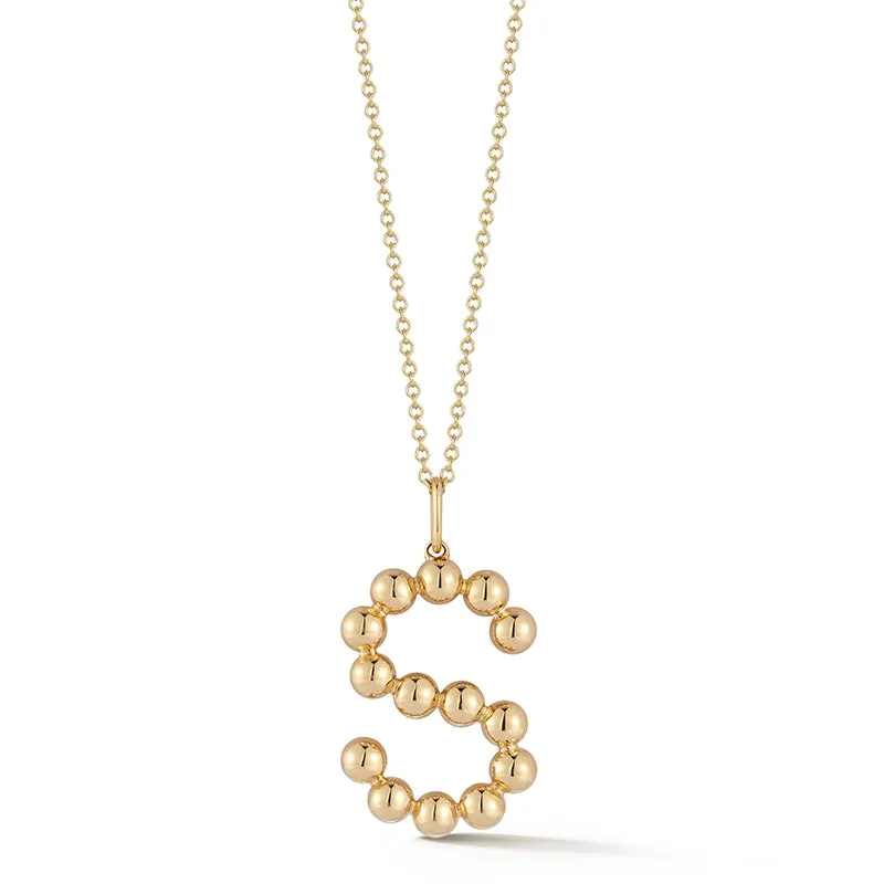 POPPY RAE LARGE PEBBLE INITIAL NECKLACE