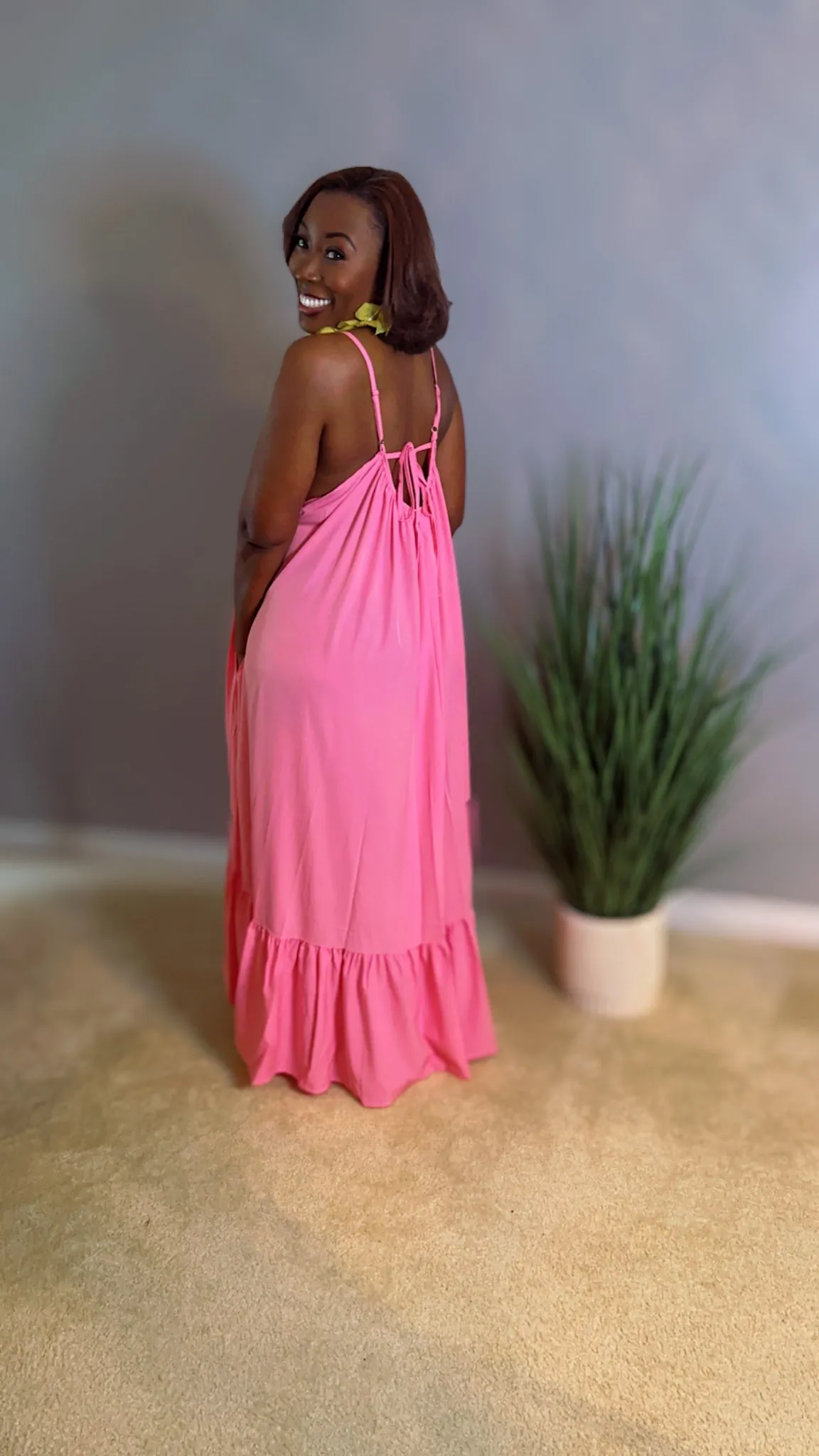 "Seleah" Maxi Dress - Pink
