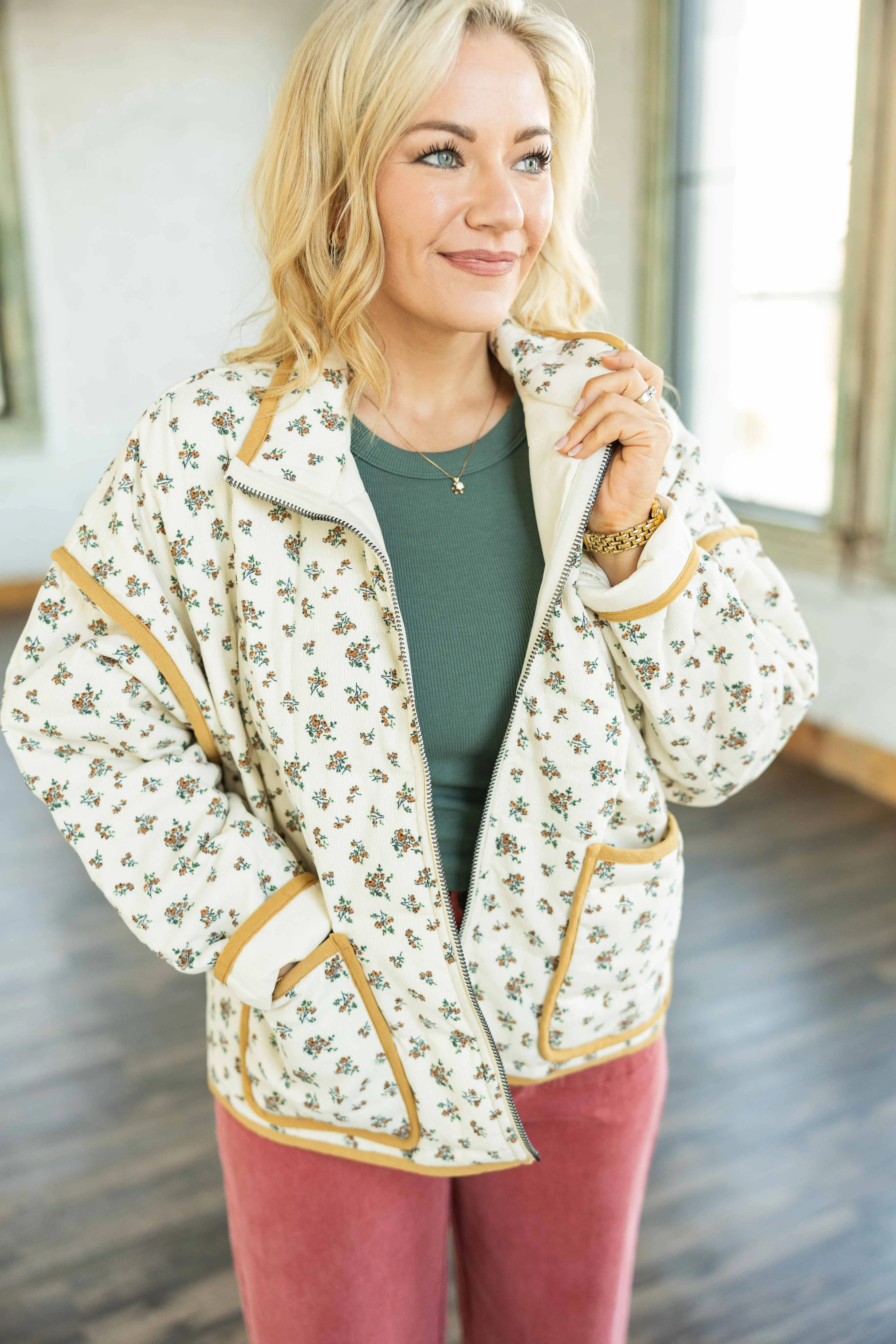 REGAN CORDUROY FLORAL JACKET