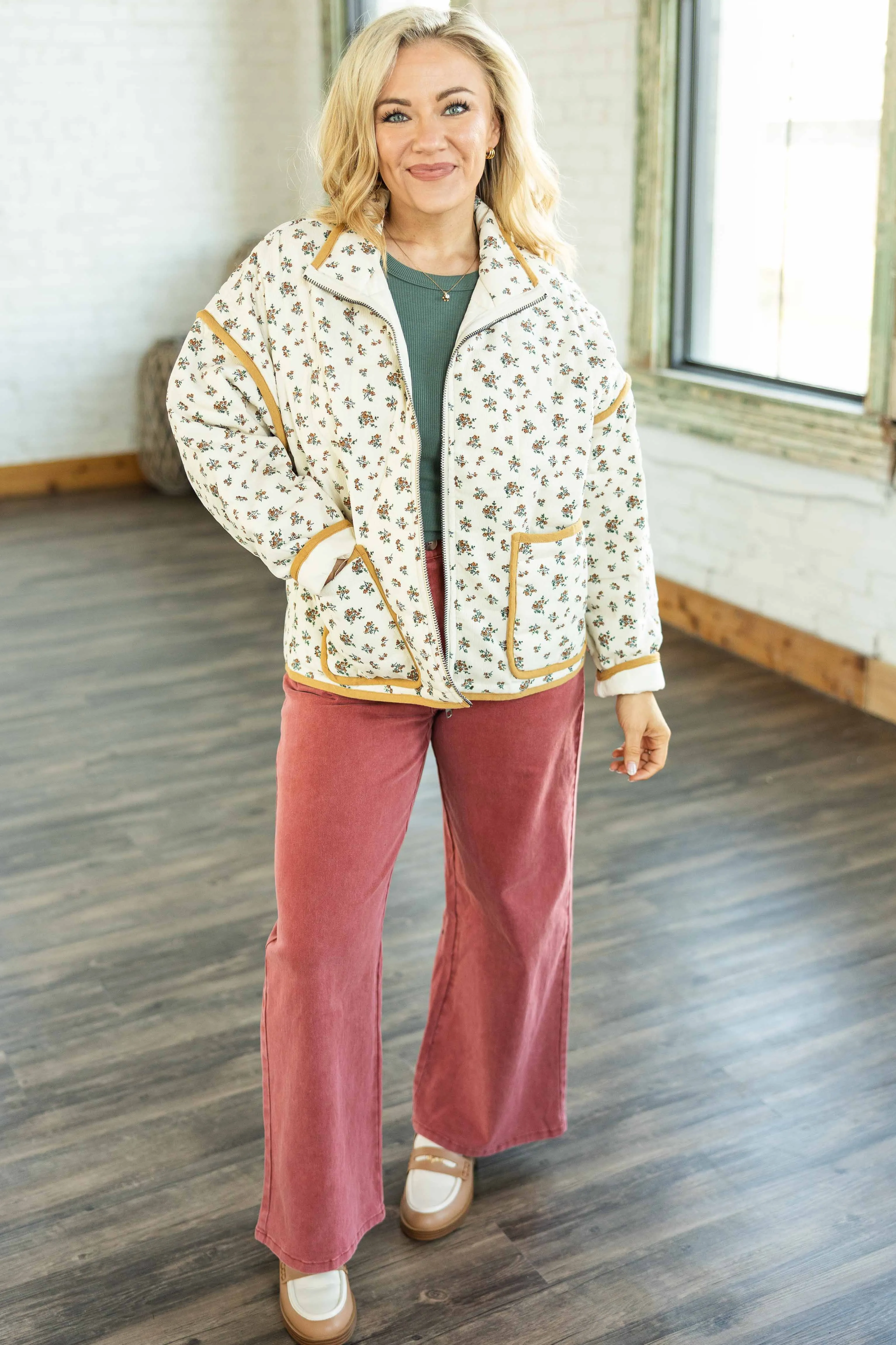 REGAN CORDUROY FLORAL JACKET
