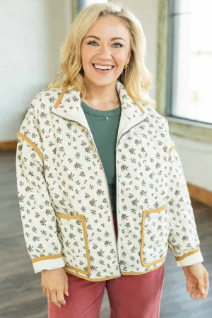 REGAN CORDUROY FLORAL JACKET