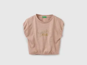 Regular Fit Round Neck Striped Top