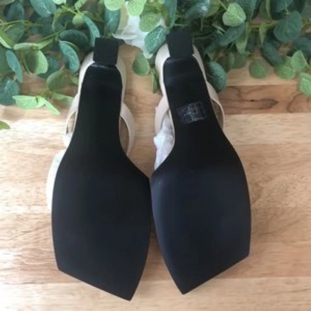 Reike Nen Flip-Flop Heels Cream Size 10