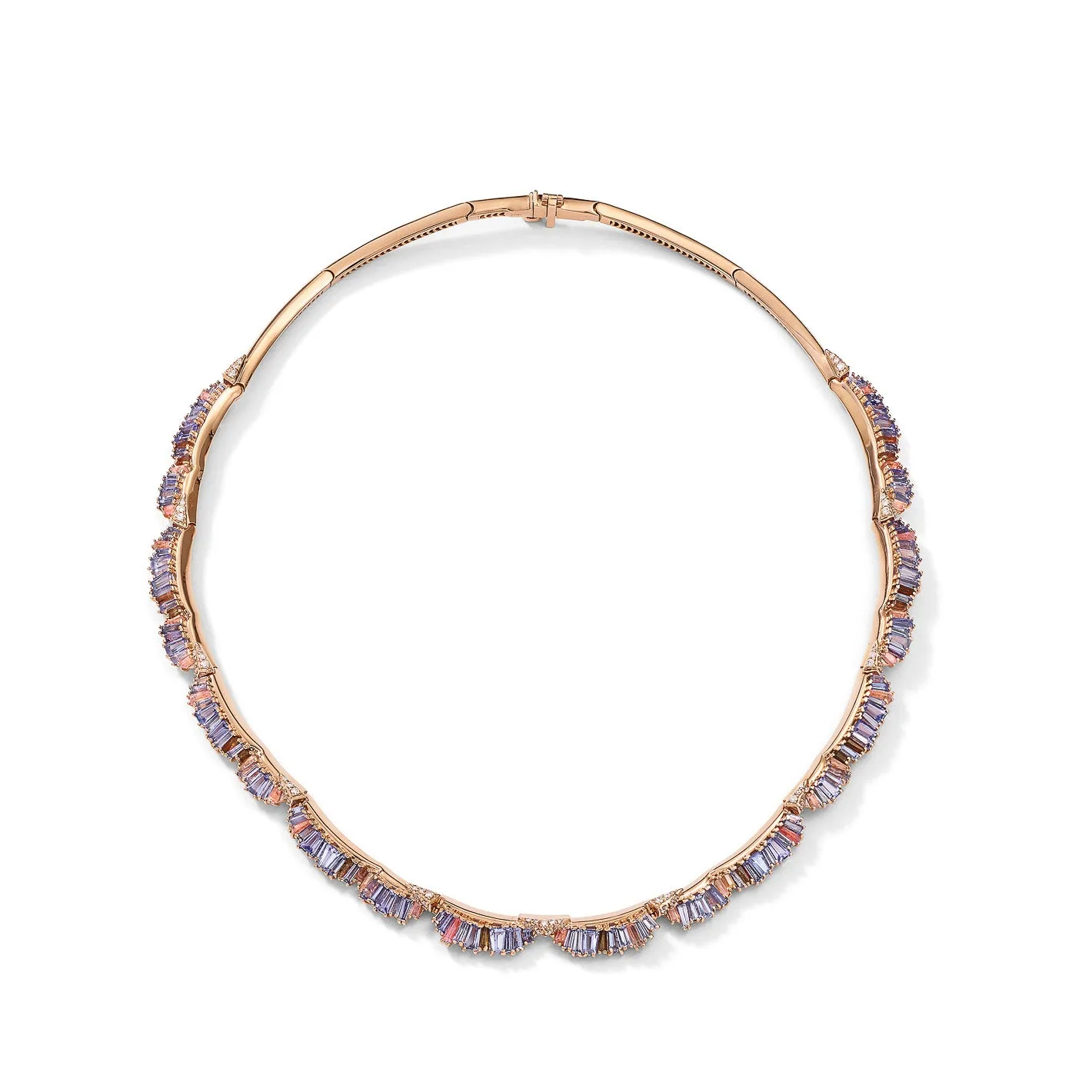 Ruched Rivière Necklace - Tanzanite