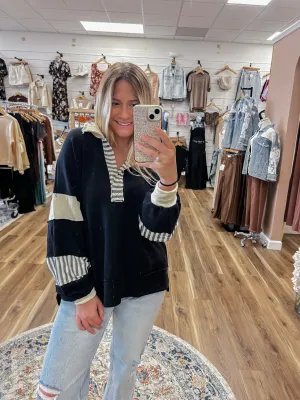 Sadie Black and White Pullover