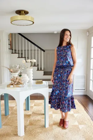 Sail to Sable Aztec Floral Print Skirt