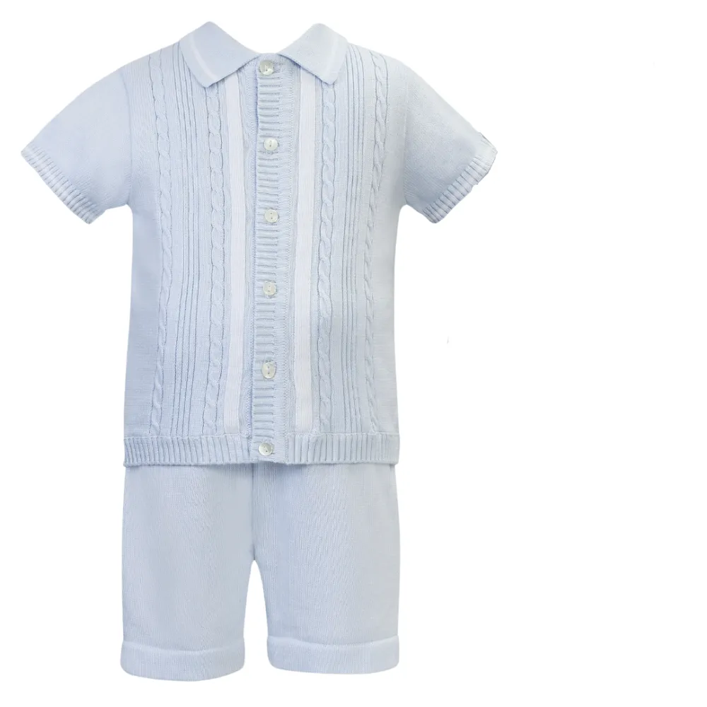 Sarah Louise Boys Fine Knit Top & Shorts