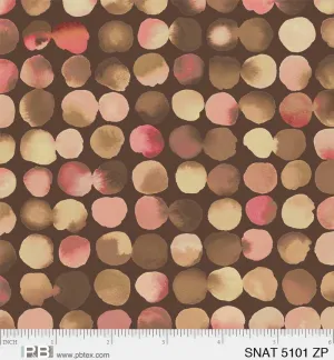 Serene Nature by P & B Textiles WATERCOLOR DOTS/BROWN