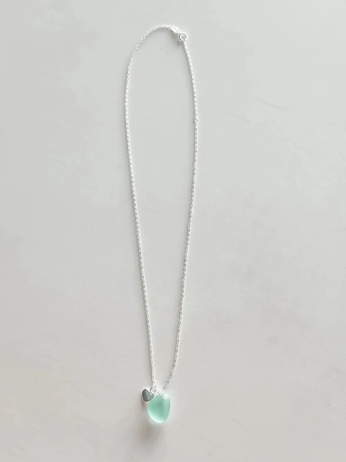 Shelly Sea glass Silver Necklace