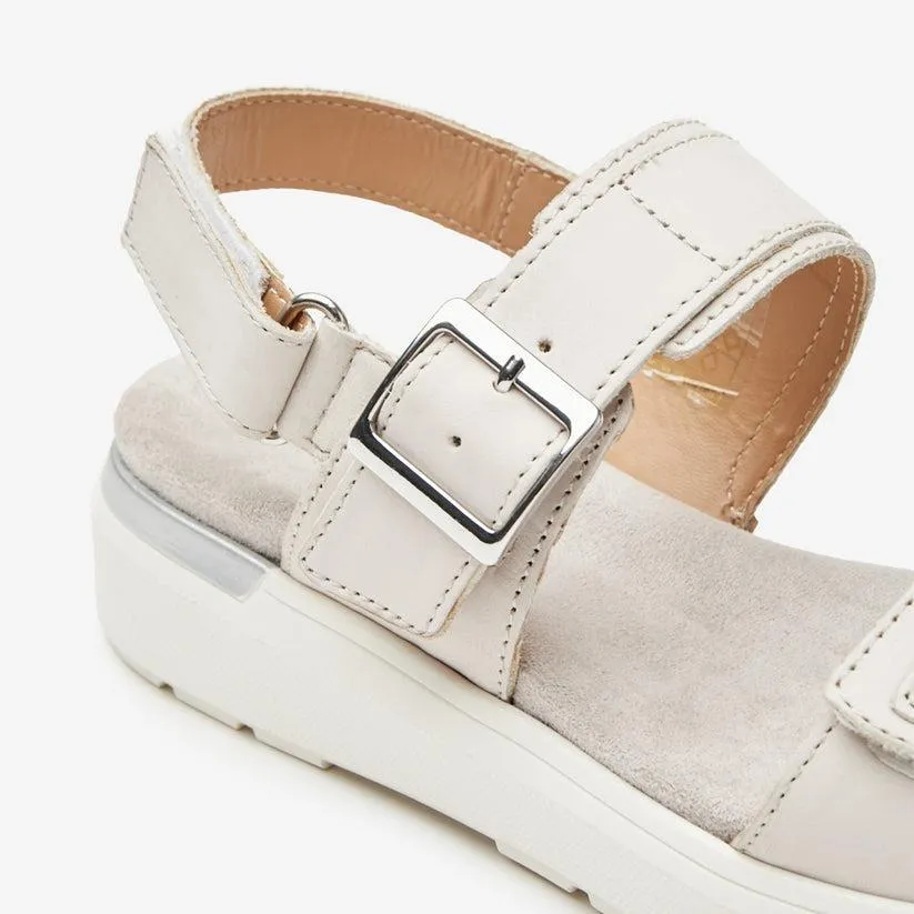 Shuropody Jean Women's Leather Strappy Sandal - Stone