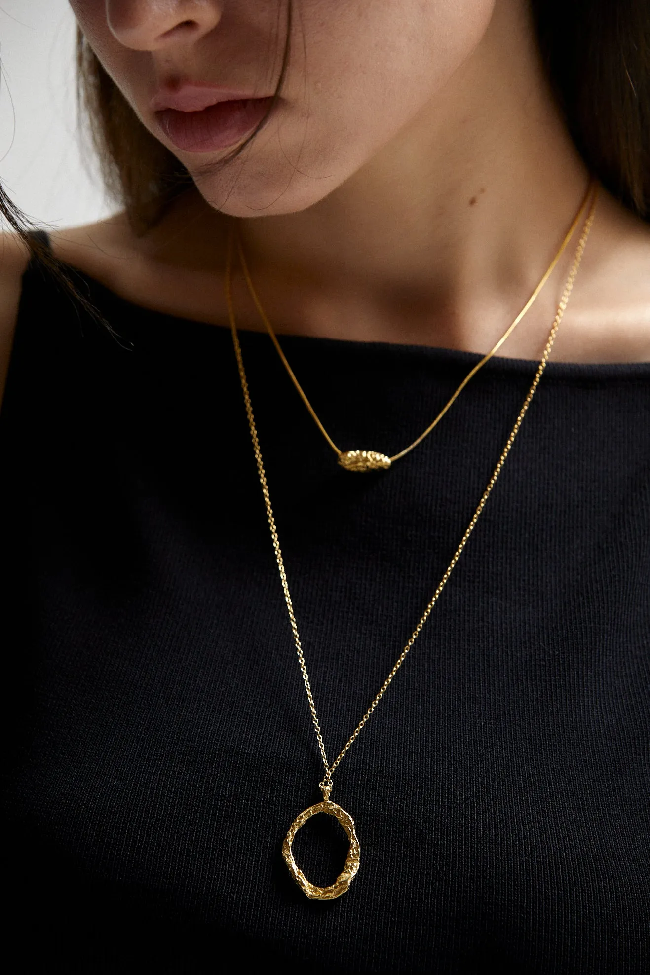 [Silver 925] Ellie's Chunky Double Layer Necklaces