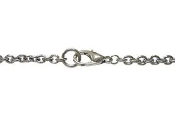 Silver and Black Toned Spokey Religious Cross Pendant Necklace