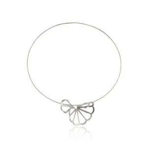 Silver Cloud Fold Cable Necklace
